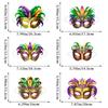 6Pcs Brazilian Carnival Carnival Masquerade Mask DIY Half Face Mask Eye Mask  Party Makeup Ball
