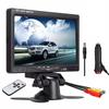 AIEK LCD Monitor with Dual Video Backup for Compatible with 7-inch On-Dash Inputs, Link, Security/Monitoring/In-Car Use, 12V/24V