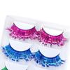 2 Box Exaggerate Colored False Eyelashes Lashes Extension 3D Curled Lashes Shiny Eyelashes  Women