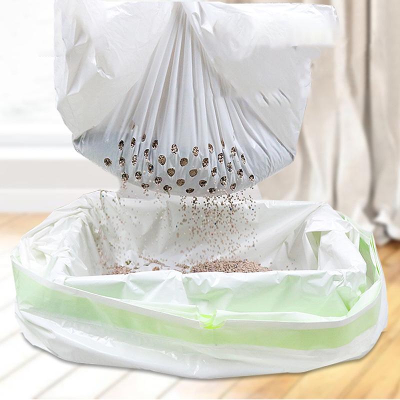 RUI RUI YU Мешок для кошачьего туалета Утолщенный скрытый дизайн на шнурке Большой вместительный мешок для песка Товары для чистки домашних животных