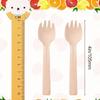 100Pcs Disposable Mini Wooden Spoon Fruit Dessert Forks Spoons Ice Cream Spoon Western Wedding Party Tableware Kitchen Accessory