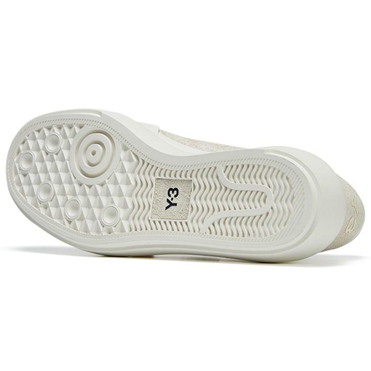 Y-3 Кожаные пэчворк кроссовки на шнуровке, прочные, низкие, унисекс, белые IG0796