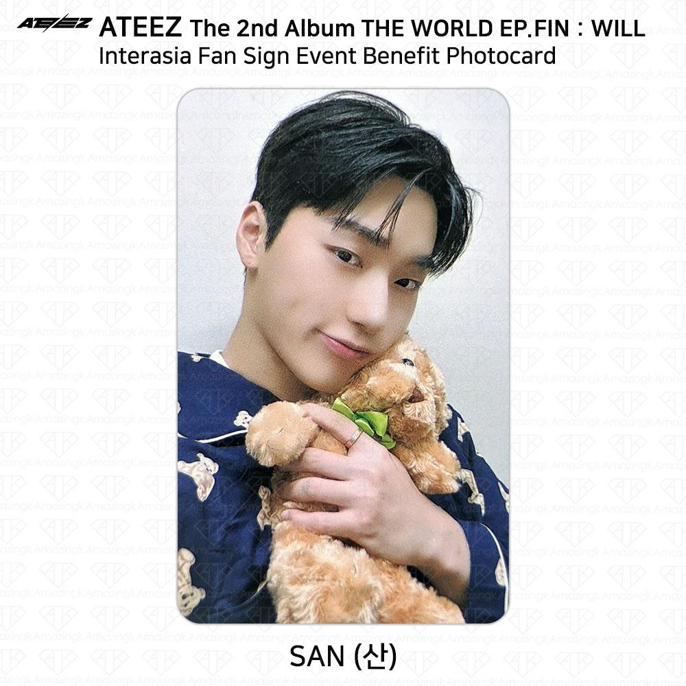 ATEEZ THE WORLD EP.FIN БУДЕТ Фан-подпись InterAsia Фотокарточка с благотворительным мероприятием KPOP