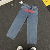 Jeans American Street Trendy Print Washing Water Vintage Distressed Casual Coed Hip Hop High Street