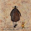 Sam Toft Деревянная табличка "Просто гуляю с котом"