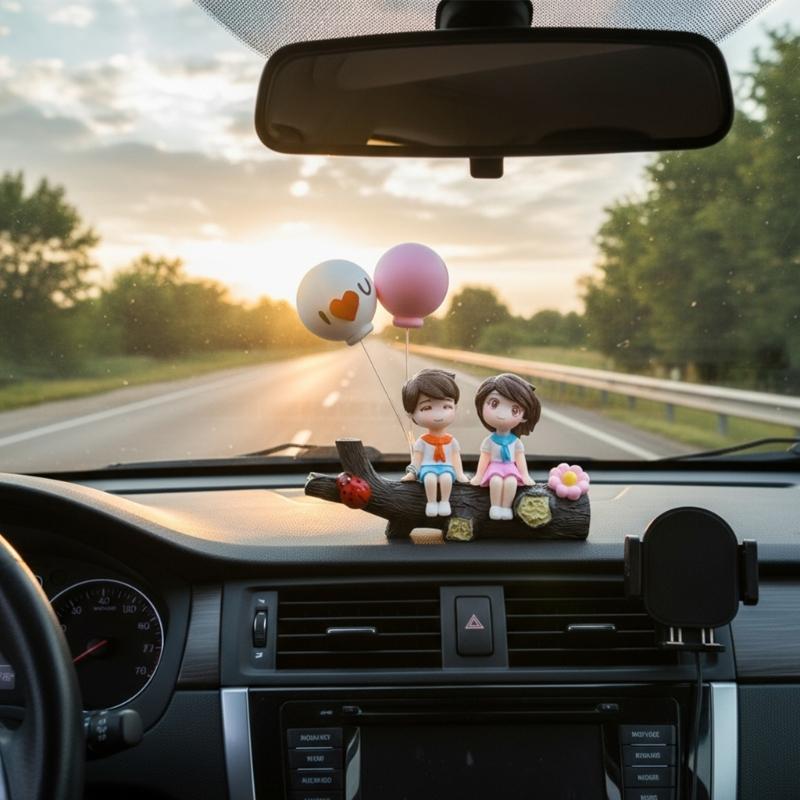 Душевный Автоаксессуар на Тему Пары Легкая Установка Смола Декор Салона Автомобиля Смоляное Украшение Автомобиля на Тему Пары