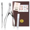 La SACHI Cuticle Treatment Set for the Authentic Cuticle Nipper Pusher Nail File Hand Care Self Gel Nail Cuticle Cutter Manicure Hangnail