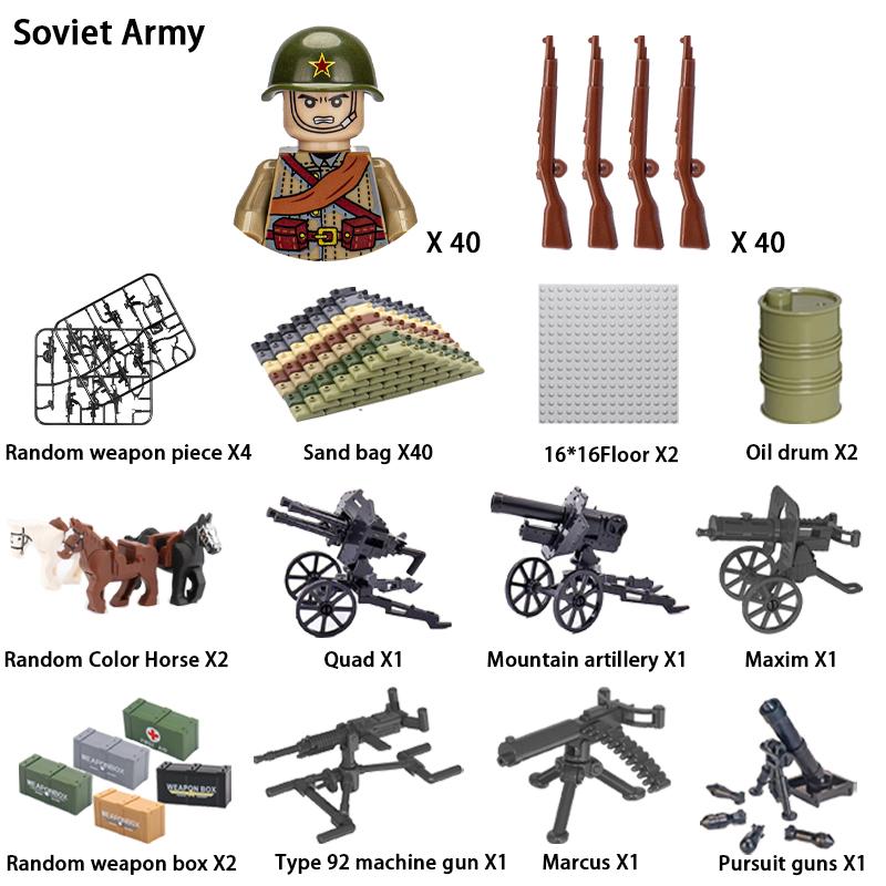 24 шт./партия Военный персонаж Второй мировой войны Армия Второй мировой войны Строительные блоки Персонаж солдата армии Второй мировой войны Строительные блоки Детские праздничные подарки Игрушки