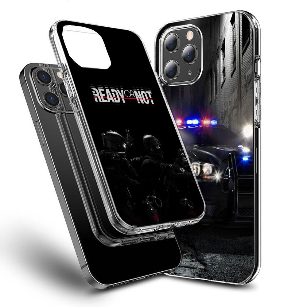 Полиция ФБР Чехол для телефона Для iPhone 16E 15 Pro 14 Plus 17E 16 17 Pro Max Air 11 12 13 Mini Ударопрочный Capa Милый Чехол TPU Прозрачный