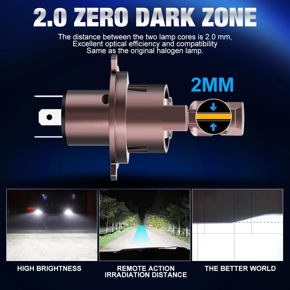 2 шт. Canbus H4 Светодиодные лампы головного света Высокий низкий луч 30000 лм Автомобильные мотоциклетные фары 24 шт. 3570 CSP Turbo светодиодные диодные лампы Авто мото фары 6500K Белый