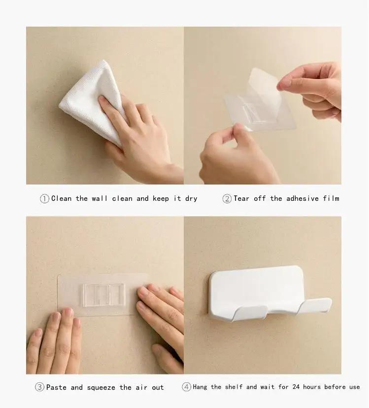 Подставка для фена, настенный держатель, подставка для фена без ударов из АБС-пластика, органайзер для фена, белый, черный