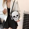 Yogodlns Модная повседневная женская сумка через плечо с узором черепа, контрастным дизайном цвета, сумка кроссбоди для фестивалей Хэллоуина, вечеринки