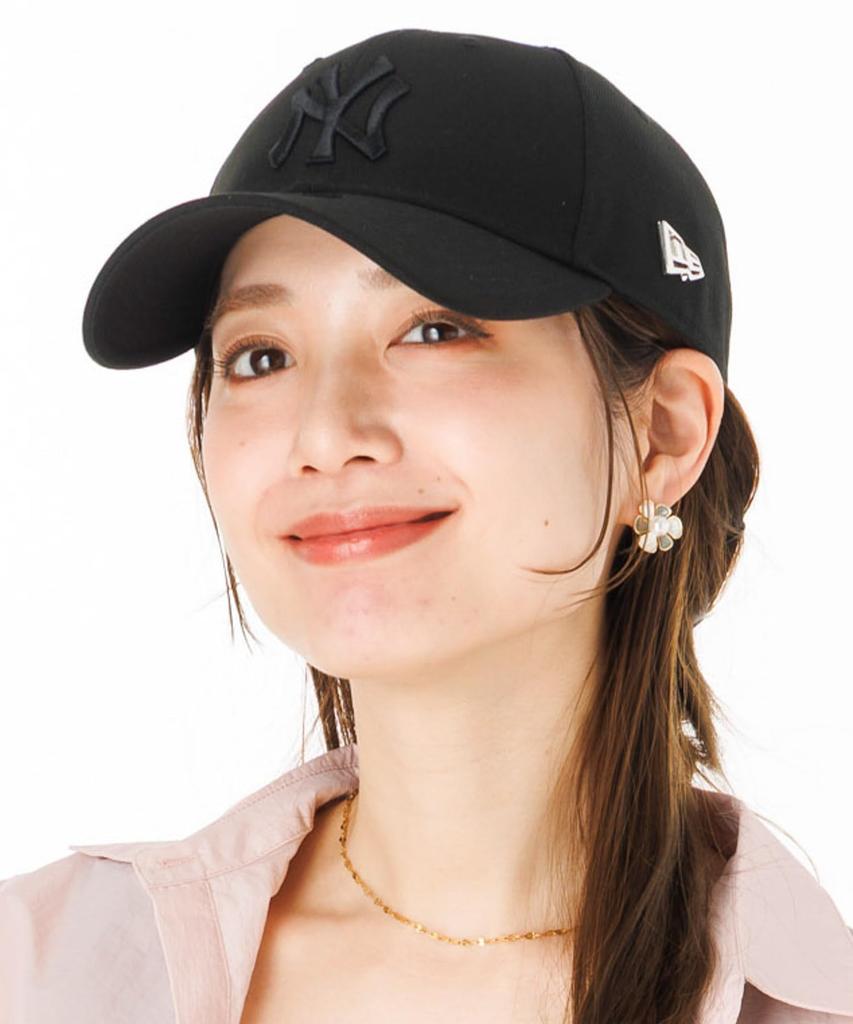 NEW ERA Cap 9FORTY Long Visor Metal Logo MLB 15198823 NER37C4814 New York Yankees black Women's
