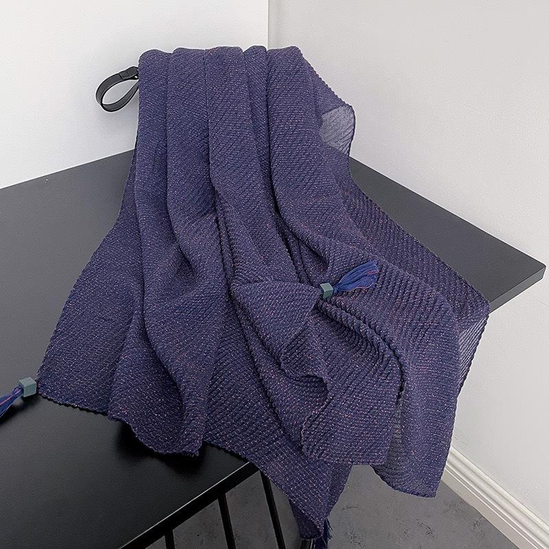 New Spring and Autumn Style Hanging Solid Color Scarf for Women's Literary Retro Versatile Shawl Thin Decorative Scarf Neck Fen