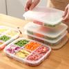 6 Grids Food Storage Box Compartment Refrigerator Freezer Organizer Kitchen Tool Fruit Vegetable Meat Fresh-Keeping Sealed Box