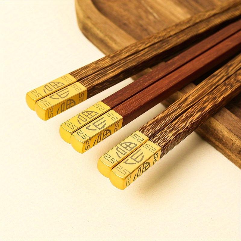 Набор бытовых палочек для еды из розового дерева, палочки для еды из массива дерева, деревянные палочки для еды, японская деревянная посуда, красные