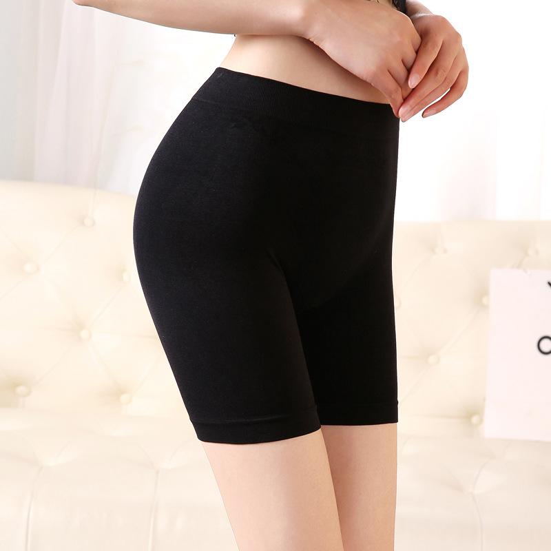 Женские защитные шорты, летние мягкие шорты для мальчиков с высокой талией, бесшовные боксеры больших размеров для женщин, нижнее белье