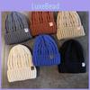 Knit Hat For Men With Solid Color Design Warm Thickened Beanie For Winter Outdoor Use