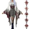Women Fashion Gothic Punk Bat-Sleeve 3D Cute Halloween Print Irregular Party Dress