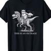 Mighty Princess Cat Riding Dinosaur' T shirt for Men, Suitable for Both Men and Women in Summer