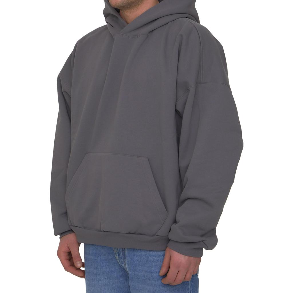 Balenciaga Care Label Hoodie Middle Fit 'Grey Black' Men's 725565TNVL61219