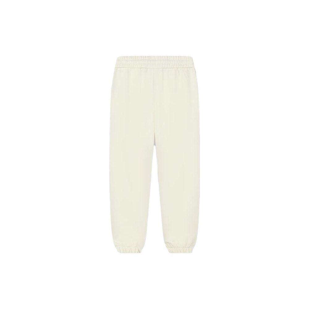 Fila Спортивные вязаные брюки с манжетами и эластичным поясом с принтом логотипа для женщин, молочно-белые F51W339699F-IV