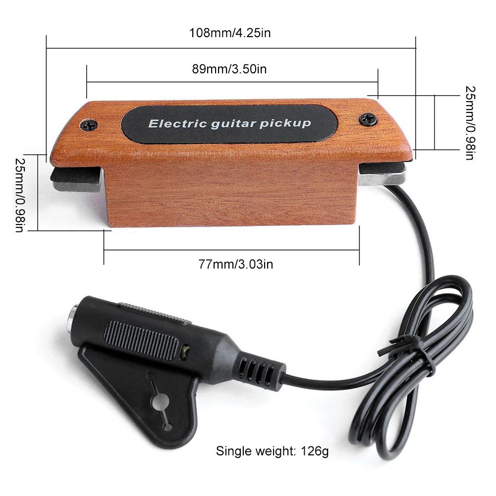 Wood Magnetic Soundhole Pickup Wood Acoustic Guitar Sound Hole Pickup Acoustic Guitar Pickup Acoustic Guitar Accessories