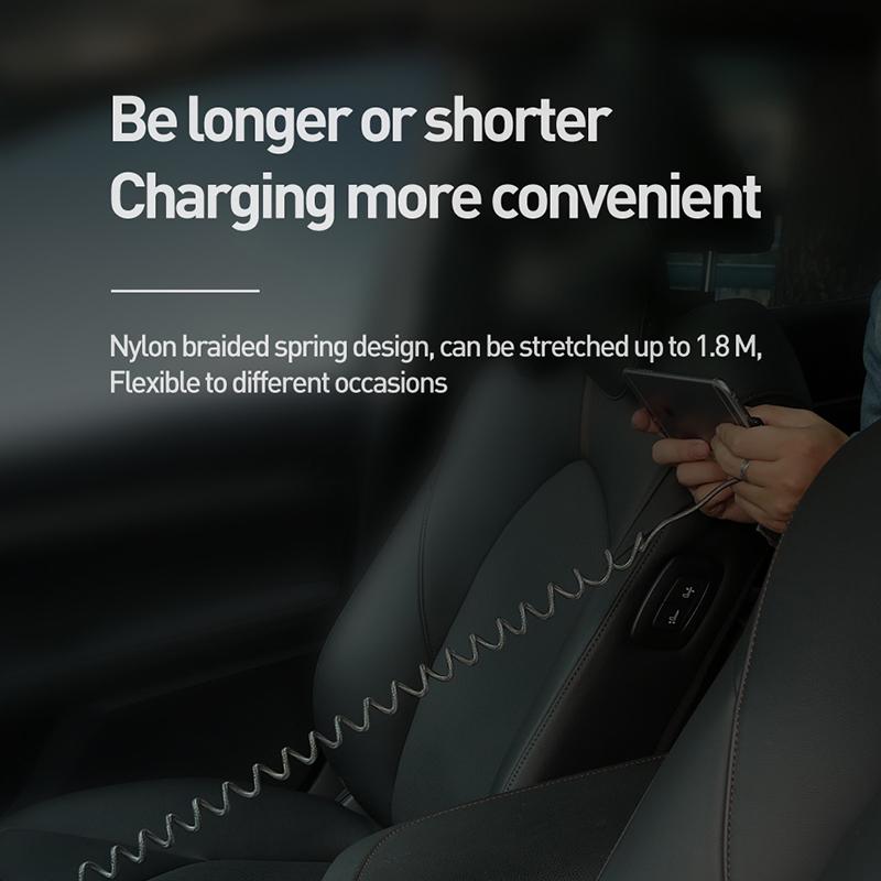 Mcdodo Spring USB-кабель 3A для iPhone, быстрое зарядное устройство, кабель для передачи данных, автомобильный Стайлинг, провод для хранения для IPhone 13 12 11 Pro Max X XS XR, светодиодный шнур
