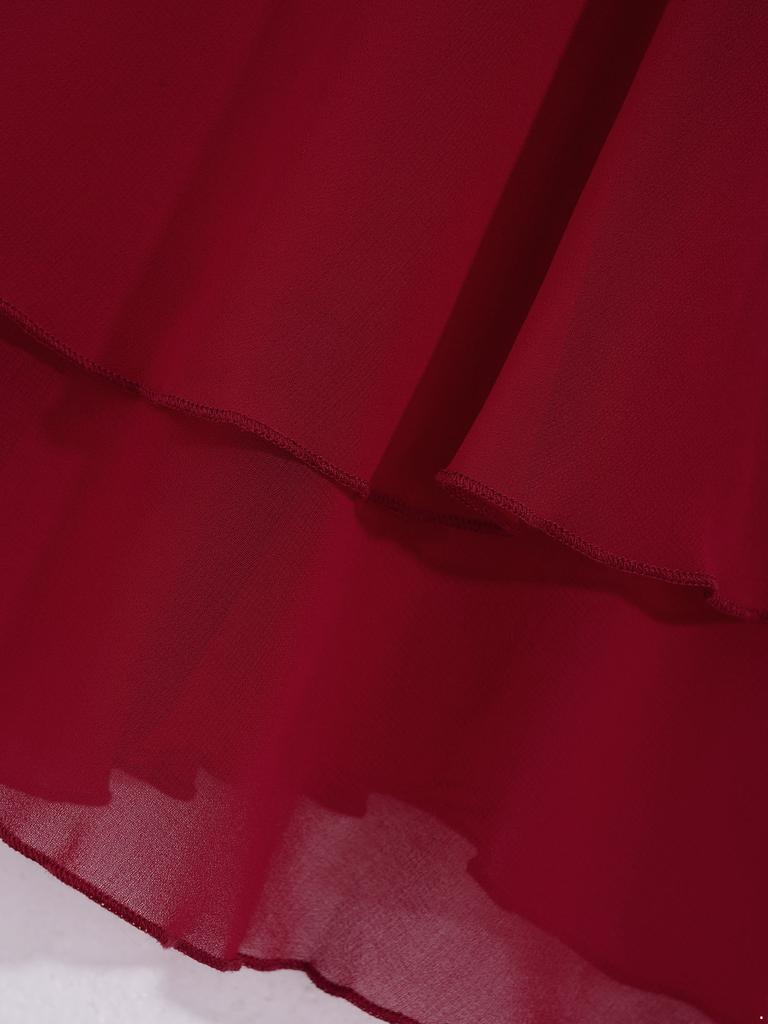 Kids Girls Ruched Waist Flower Girl Dress Princess Pageant Prom Gowns for Wedding Party