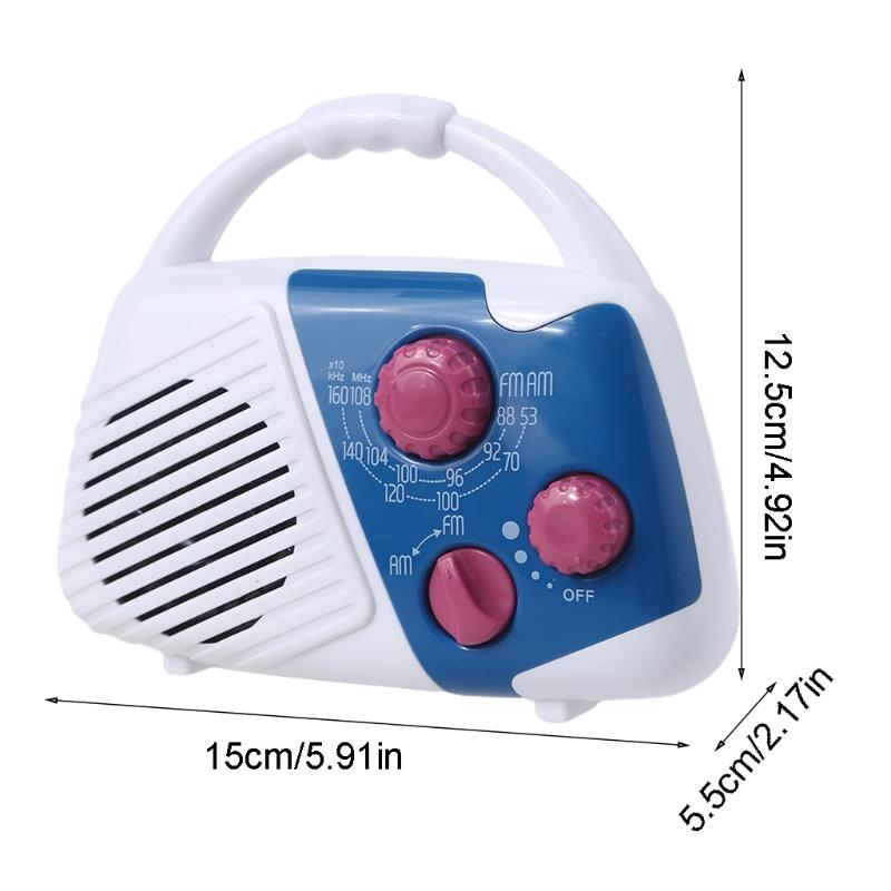 Portable Waterproof Adjustable Shower Radio FM AM Electronic Adjustable Volume Top Handle for Indoor Bathroom Home