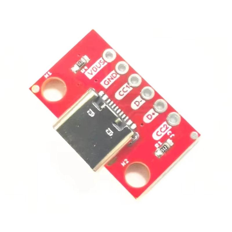 10 шт. Плата для тестирования Type C (гнездо) USB 3.1 16P на 2.54 Адаптеры питания с высоким током Модульная плата для передачи данных для инженеров