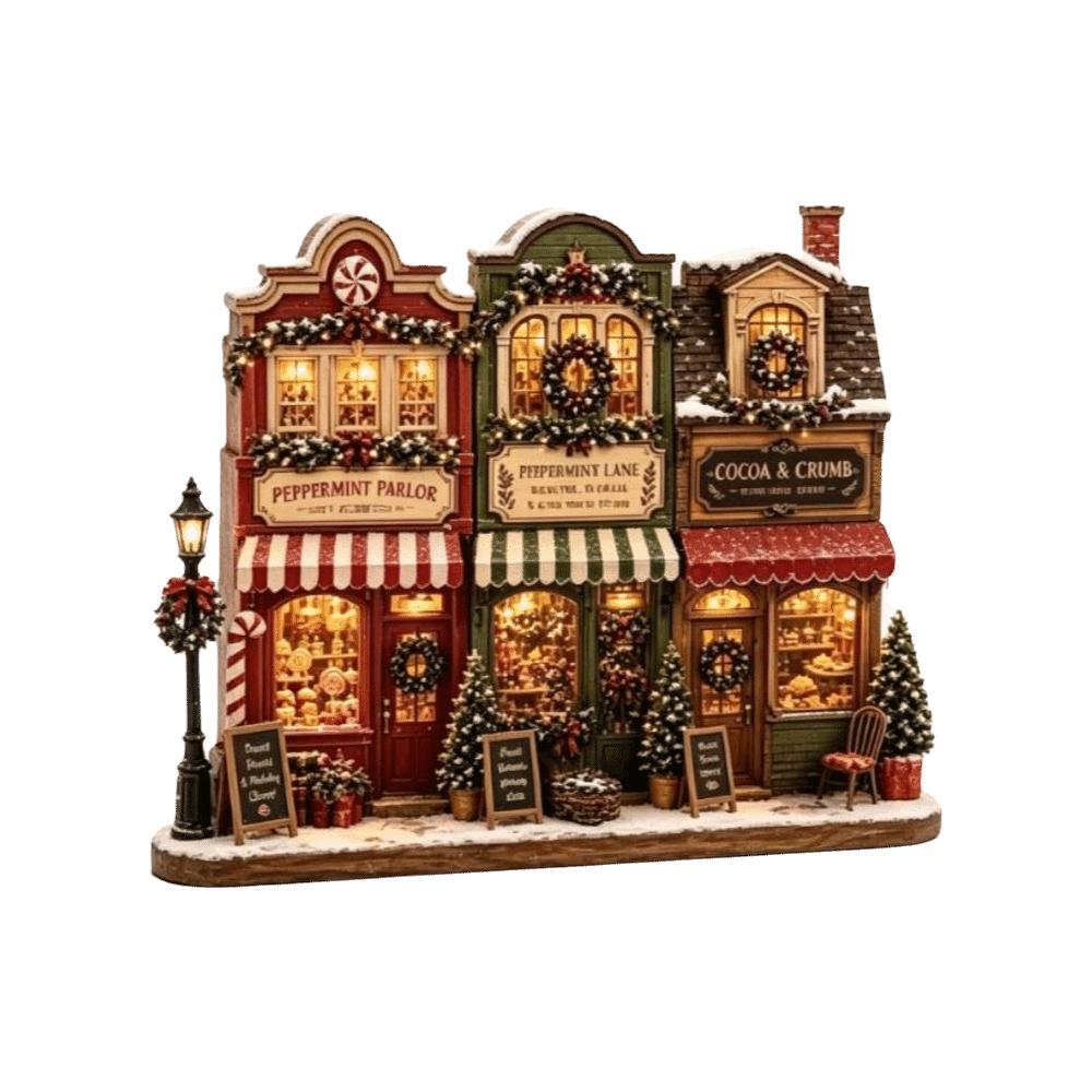 Wooden Haunted House Village Ornament Pumpkin Halloween Decor Statue Halloween Ornaments Farmhouse