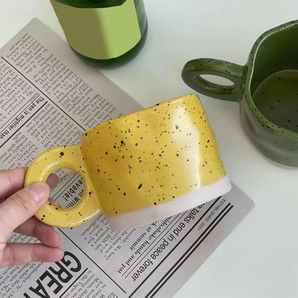 Керамическая кофейная кружка 280 мл, уникальная нестандартная термостойкая универсальная емкость для напитков, износостойкая кружка для любителей латте и молока для домашнего офиса, бара