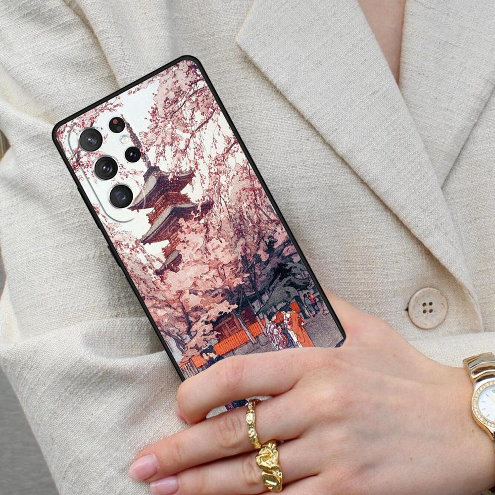 Японский стиль Укиё-э Чехол для мобильного телефона Samsung Galaxy S26 Ultra S25 S24 S23 S22 S21 S20 Note10