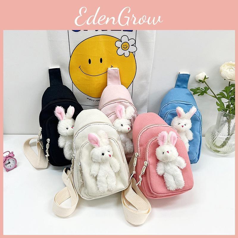 Cartoon Child Rabbit Crossbody Bag Outdoor Leisure Fashion Canvas Shoulder Bag