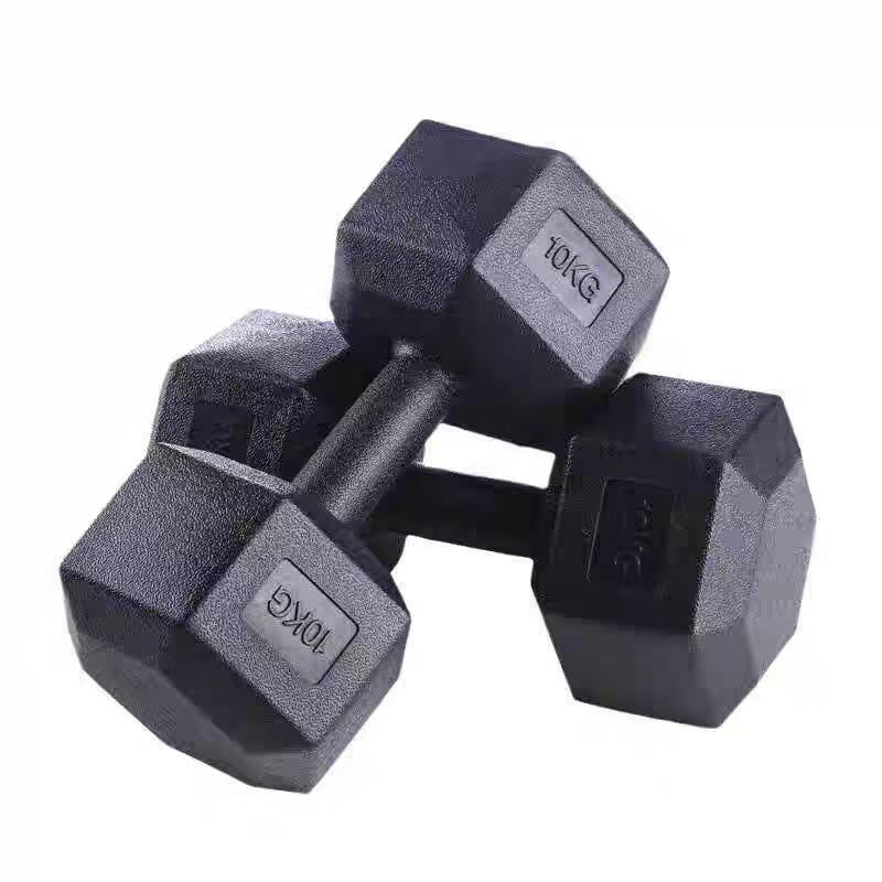 Anti-Roll Hexagonal Coated Dumbbell