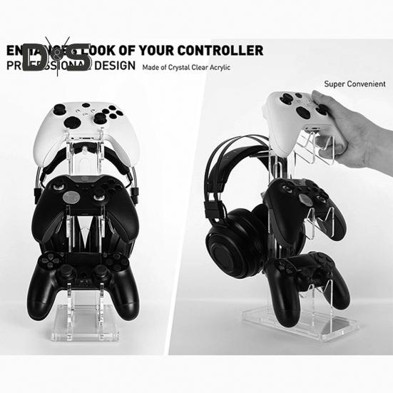 Универсальный держатель для контроллера, подставка для наушников, 3-слойная конструкция, прочная несущая подставка для контроллера для PS4/PS5/Switch