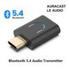 Bluetooth 5.4 Wireless Audio Adapter Type-C APTX HD LL Low Latency Adaptive Transmitter with Auracast For PS4 Notebook PC TV