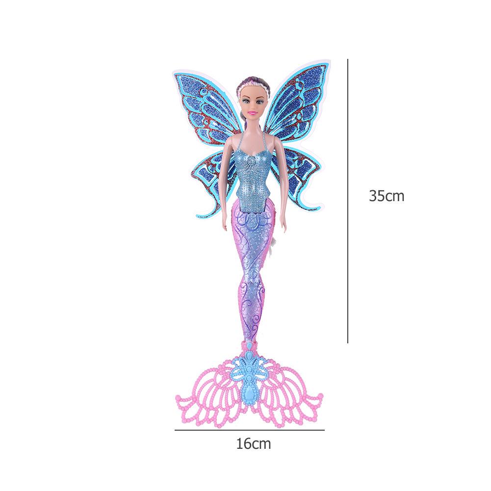 Кукла-русалка для плавания, волшебная классическая игрушка-русалка для девочек с крылом бабочки