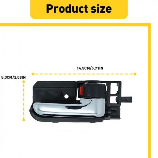 Door Handle Set For 2003-2008 Toyota Corolla Plastic Black 2-Pcs