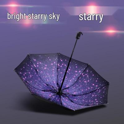 Настраиваемый автоматический зонт от солнца и дождя с внутренним узором, защитой от УФ-лучей и солнцезащитным покрытием из черного клея