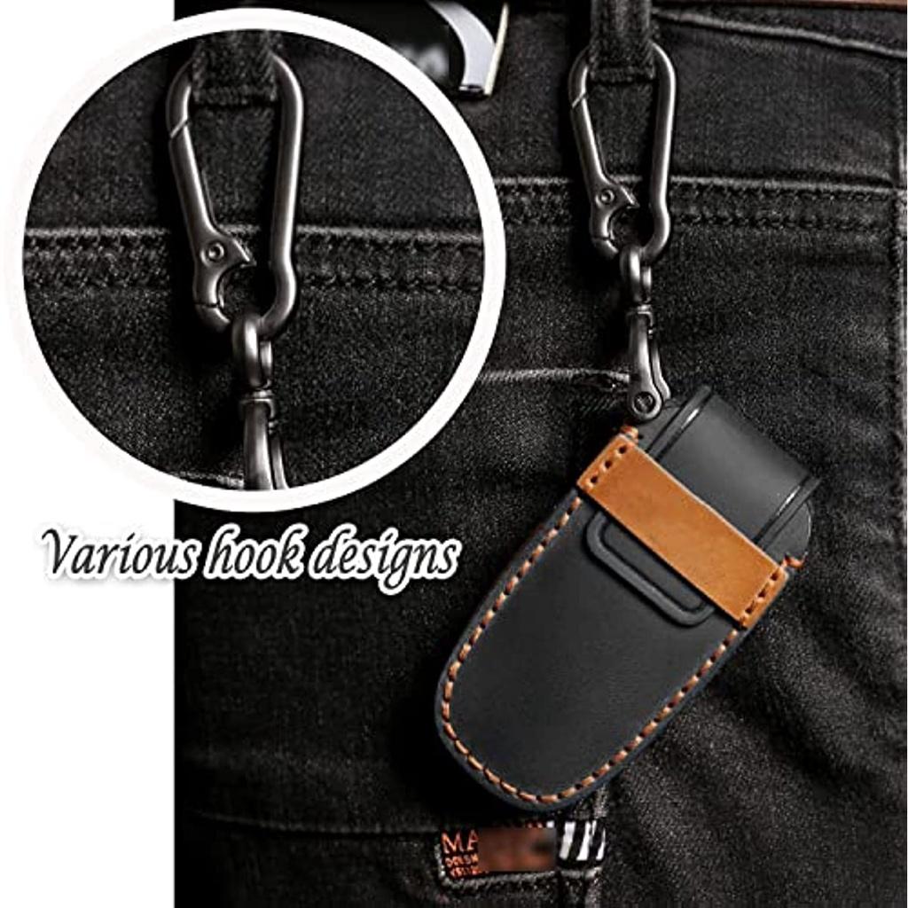 Кожаный чехол для дистанционного управления без ключа, смарт-брелок для автомобиля, чехол, совместимый с Dodge RAM 1500 2019-2022, черный, 4 кнопки