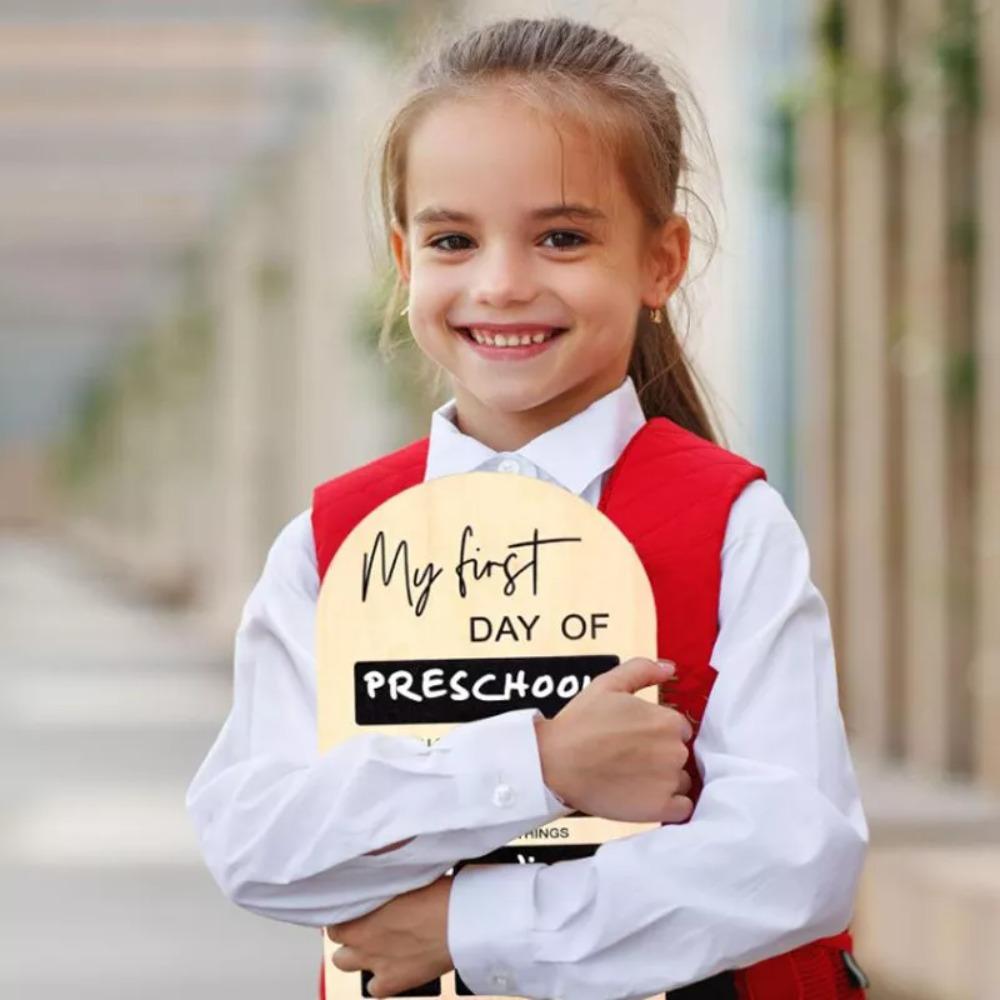 Multipurpose Back To School Sign Wooden Chalkboard Photo Prop for School