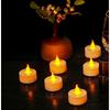12PCS Flameless LED Yellow Light Tea Light Candles 200 Hours Realistic Battery Powered Electronic Candles Weddings, Festivals, Anniversaries