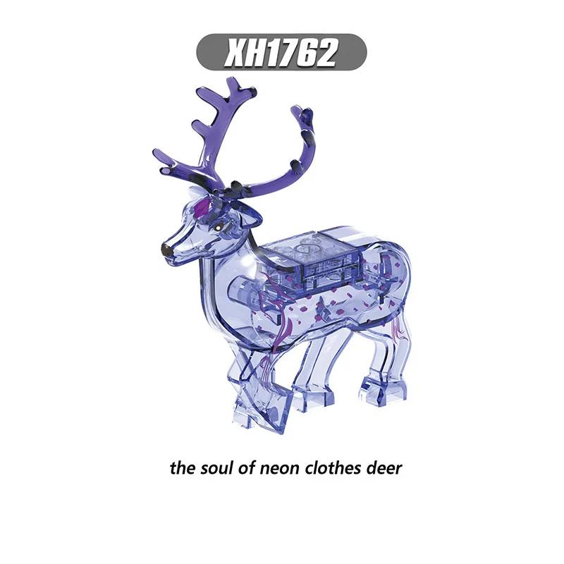 Christmas Elk Reindeer Deer Figures Animals Building Blocks Blocks Playthings Ideal for Children Children Xmas Toy Animals Block Christmas Gifts