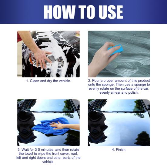 Автомобильные пластиковые детали Refurbish Agent Scratch Remover Длительная защита Easy Applicator Car