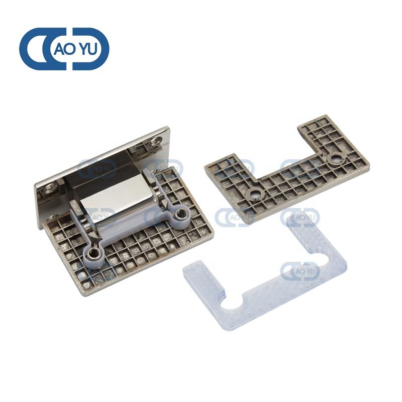 Shower Hinge SS 201 304 316 Stainless Steel Satin Head Polished Finish 90 Degree Glass Door Hinges for Bathroom