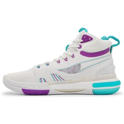 Баскетбольные кроссовки Li Ning 937 с высоким верхом, женские кроссовки, белые, зеленые ABAQ134-1