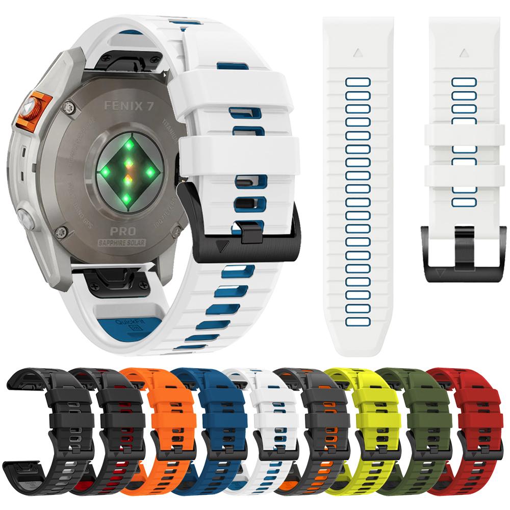 Быстросъемный силиконовый ремешок для часов 22 мм 26 мм для Garmin Fenix E 8 5 5X 6X 7 7X/Epix Pro Gen 2 TACTIX/Mk2 Mk2i G1/MARQ/Enduro 3 2