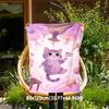 1pc cat coffee Outdoor Flannel Blanket Soft Warm All-Season Throw for Sofa Bed Car Camping Office, Cozy Gift Idea1215S